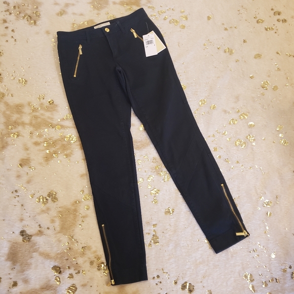 Michael Kors 0 Navy Skinny Zipper Cargo Pants - Picture 10 of 10